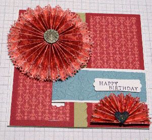 Fan Fold Flower Card