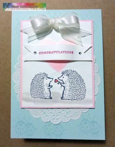 Cute Hedgehog wedding card.